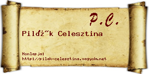 Pilák Celesztina névjegykártya